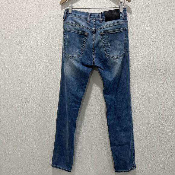 Armani Jeans Exchange Men's Skinny Distressed Blue Denim Jeans 30x32 - Picture 8 of 11